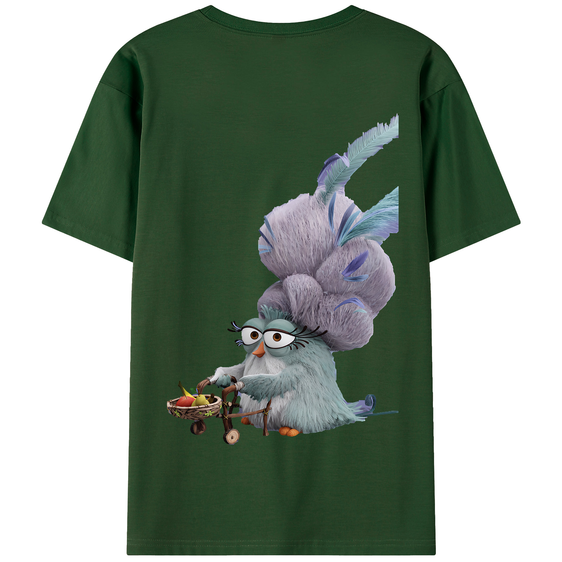 （画像用） Angry Birds アングリーバード 綿100％半袖Tシャツ（背面プリント）